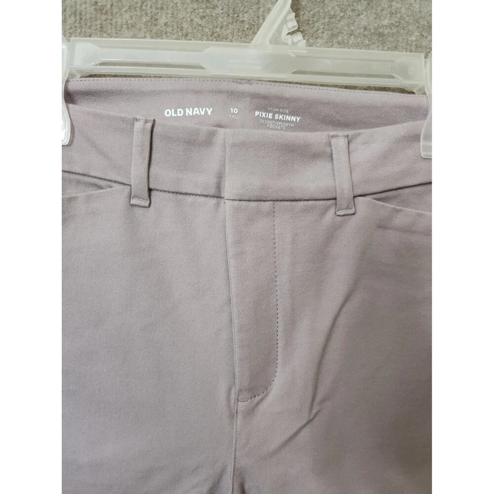 Old Navy High Rise Pixie Skinny Ankle Pants Womens 10 Tall Dawn Glow Stretch NEW
